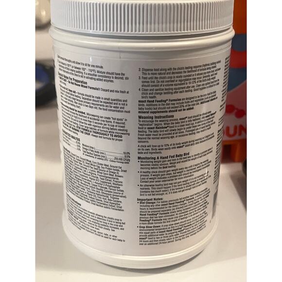 Kaytee Exact Hand Feeding Formula 18oz Baby Bird Food Omega-3 Bird Formula - Picture 2 of 4